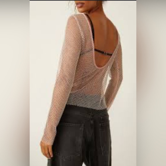 Free People Intimate Low Back filter finish pink rare med NWT MSRP $168 - Picture 3 of 8